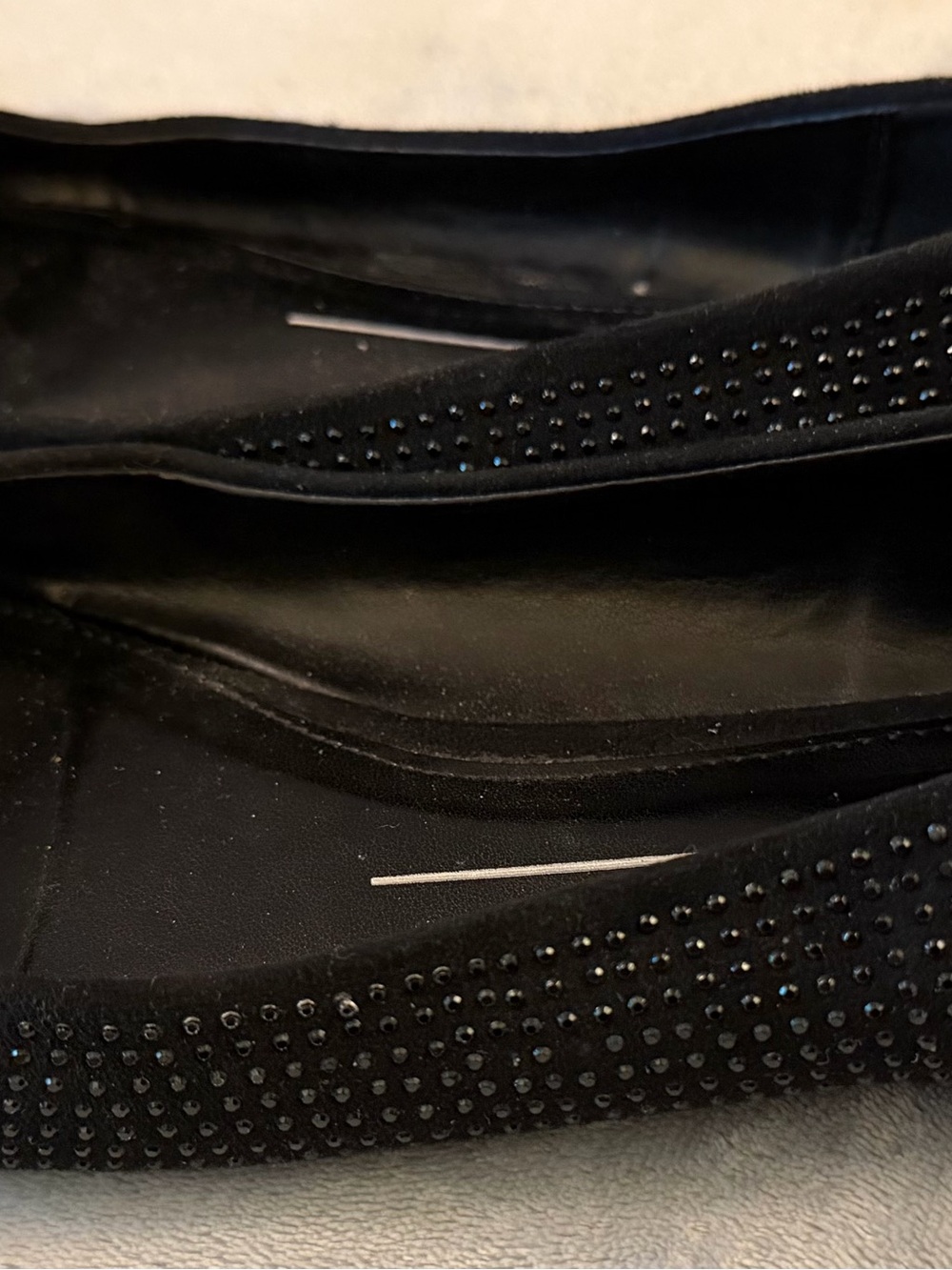 Report Black Rhinestone Embellished Ballet Flats